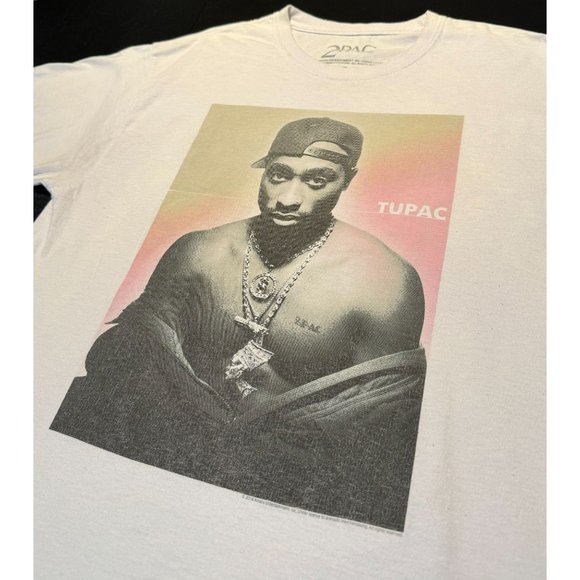 Rare 2Pac Tupac Shakur West Coast Hip Hop Graphic Rap T-Shirt 1992 Newbury Photo - Picture 1 of 10